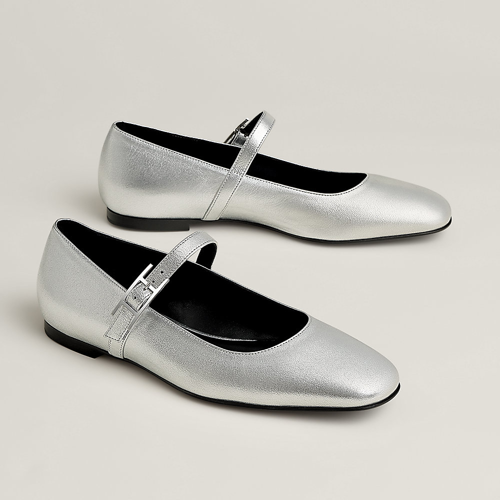 再度のお値下げです)HERMES シルバー フラットシューズ38 Jane ballet flat | Hermès USA